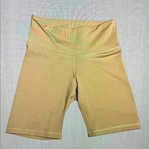 Women's Tan High-Waisted Shorts